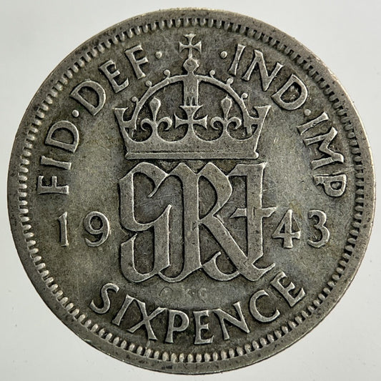 1943 George VI Sixpence Silver Coin | Collectable Grade