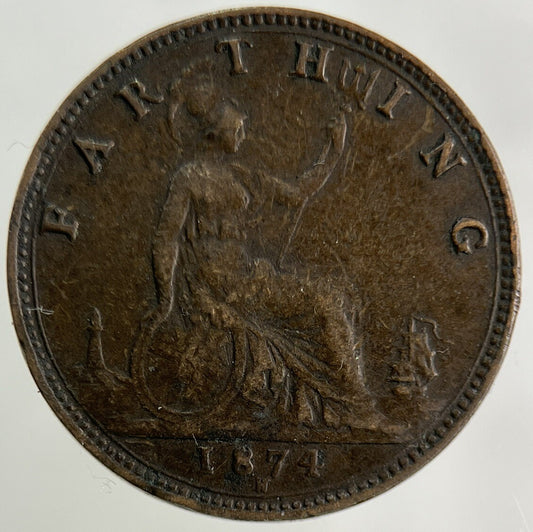 1874 - H Victoria Farthing Coin | Fine Collectable Grade