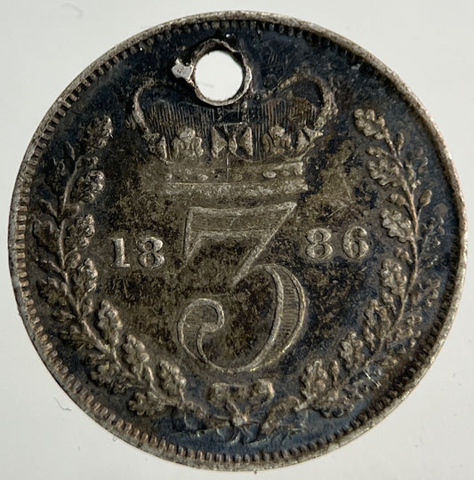 1886 Victoria Threepence Silver Coin | Fine Collectable Grade