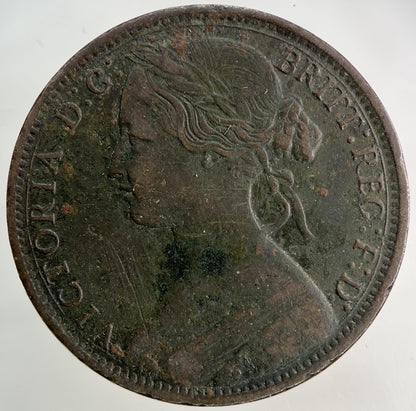 1866 Victoria One Penny Coin | Fine Collectable Grade