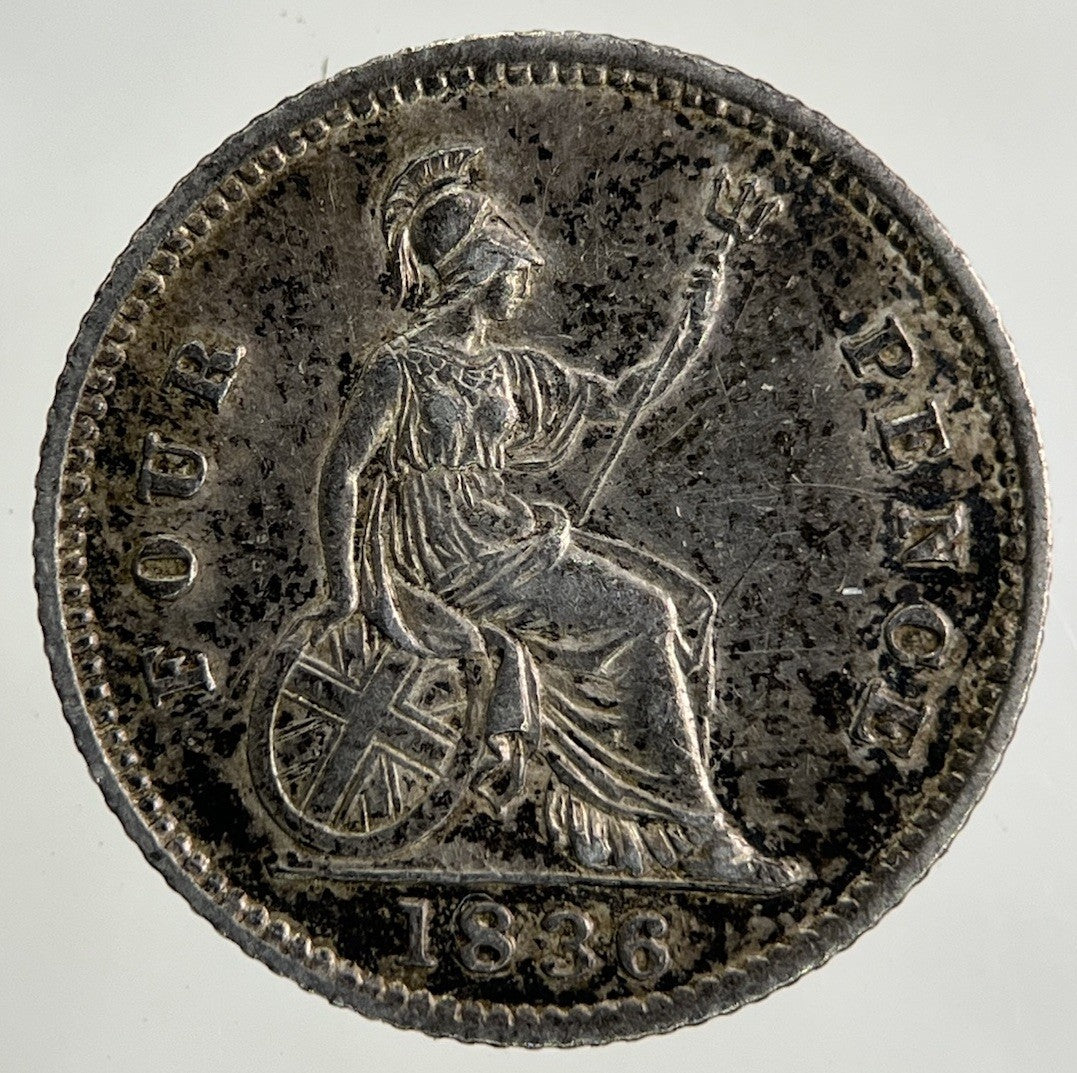 1836 William IV Groat Four - Pence Silver Coin | Very High Grade