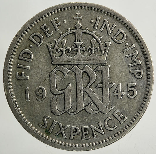 1945 George VI Sixpence Silver Coin | Collectable Grade