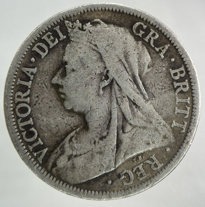 1900 Victoria Half - Crown Silver Coin | Collectable Grade