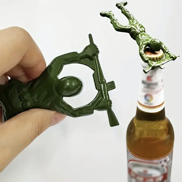 Metal Green Army Toy Soldier Bottle Opener Heavy Cast Iron Premium Gift UK