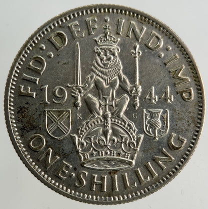 1944 George VI Shilling Silver Coin | Very High Grade