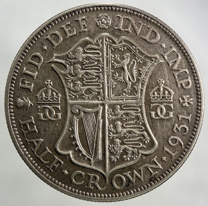 1931 George V Half - Crown Silver Coin | Very High Grade