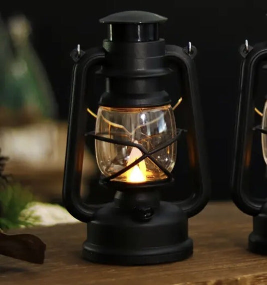 Mini Black Lantern Light Keyring Premium Keychain Gift UK