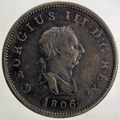 1806 George III 3rd Half - Penny Coin | Very High Grade