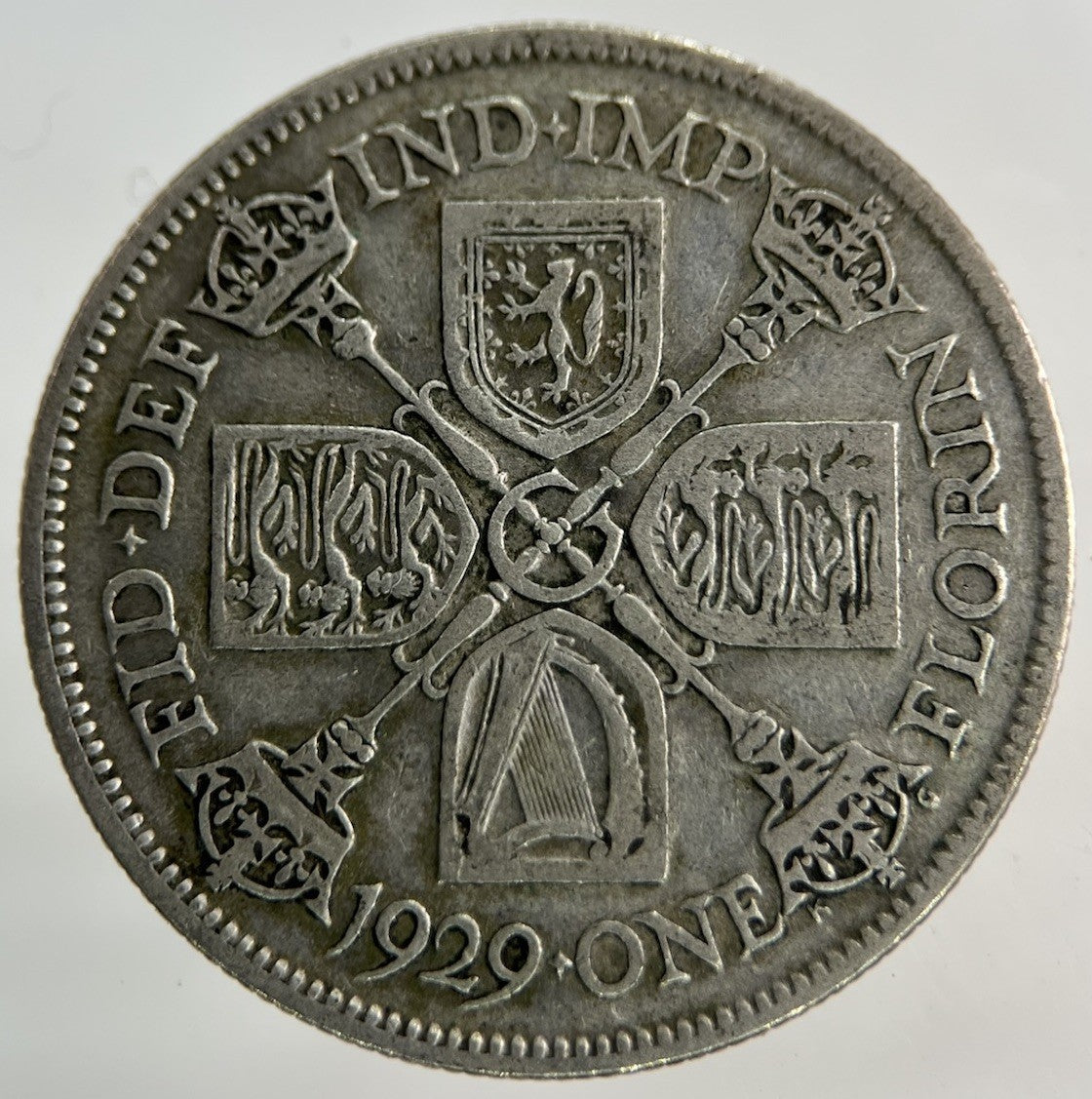 1929 George V Florin Silver Coin | Fine Collectable Grade