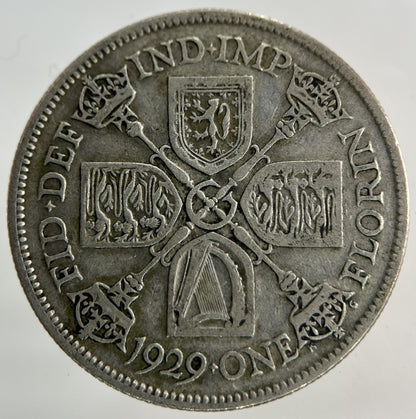 1929 George V Florin Silver Coin | Fine Collectable Grade