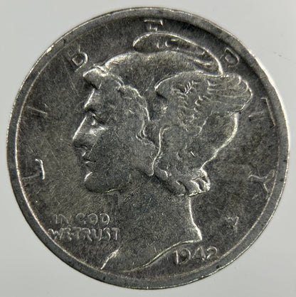 1942 US USA Mercury Dime Silver Coin | Collectable Grade