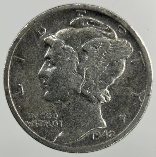 1942 US USA Mercury Dime Silver Coin | Collectable Grade