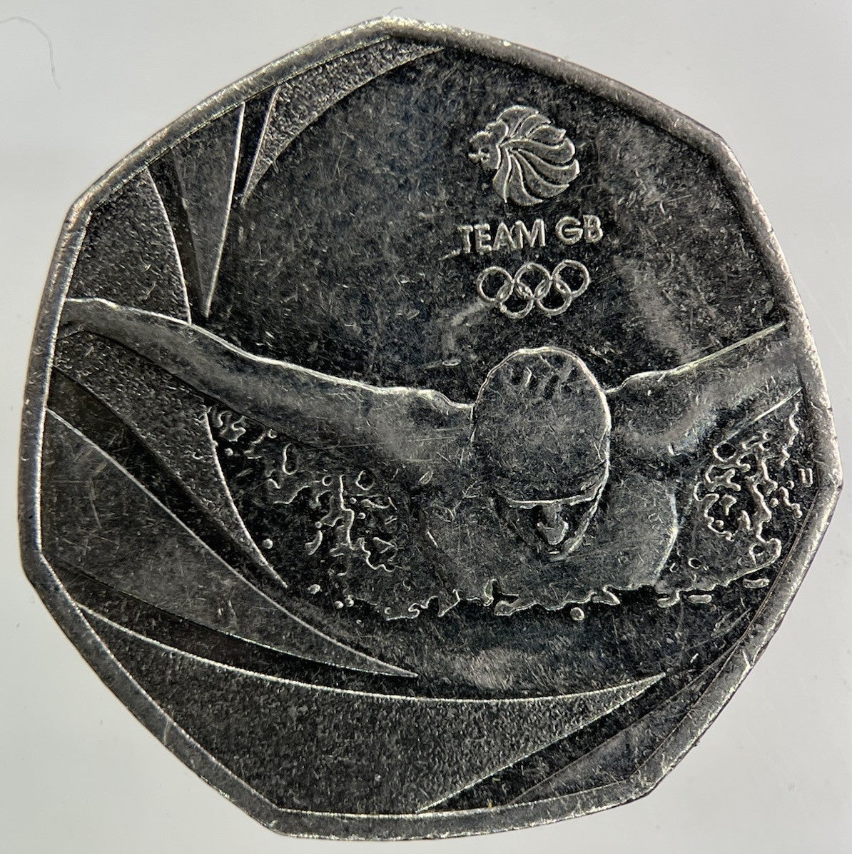 2016 Rio Olympics Swimming Team 50p Fifty - Pence Coin | Collectable Grade