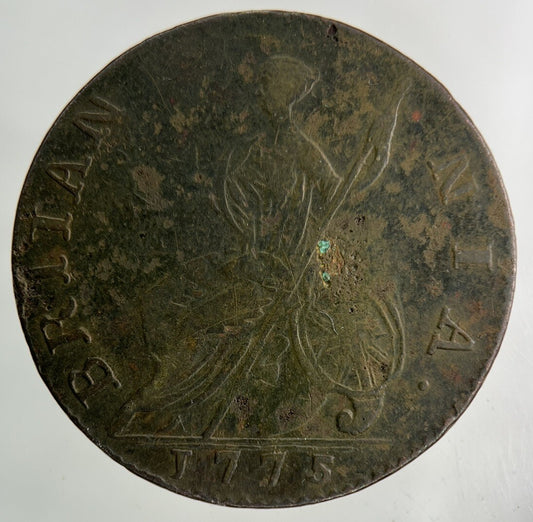 1775 George III 3rd Half - Penny Coin | Very High Grade
