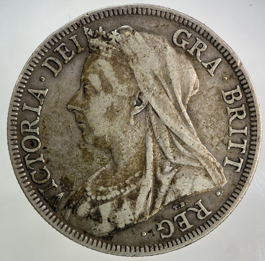 1896 Victoria Half - Crown Silver Coin | Fine Collectable Grade