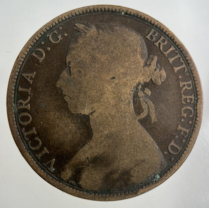1892 Victoria One Penny Coin | Collectable Grade