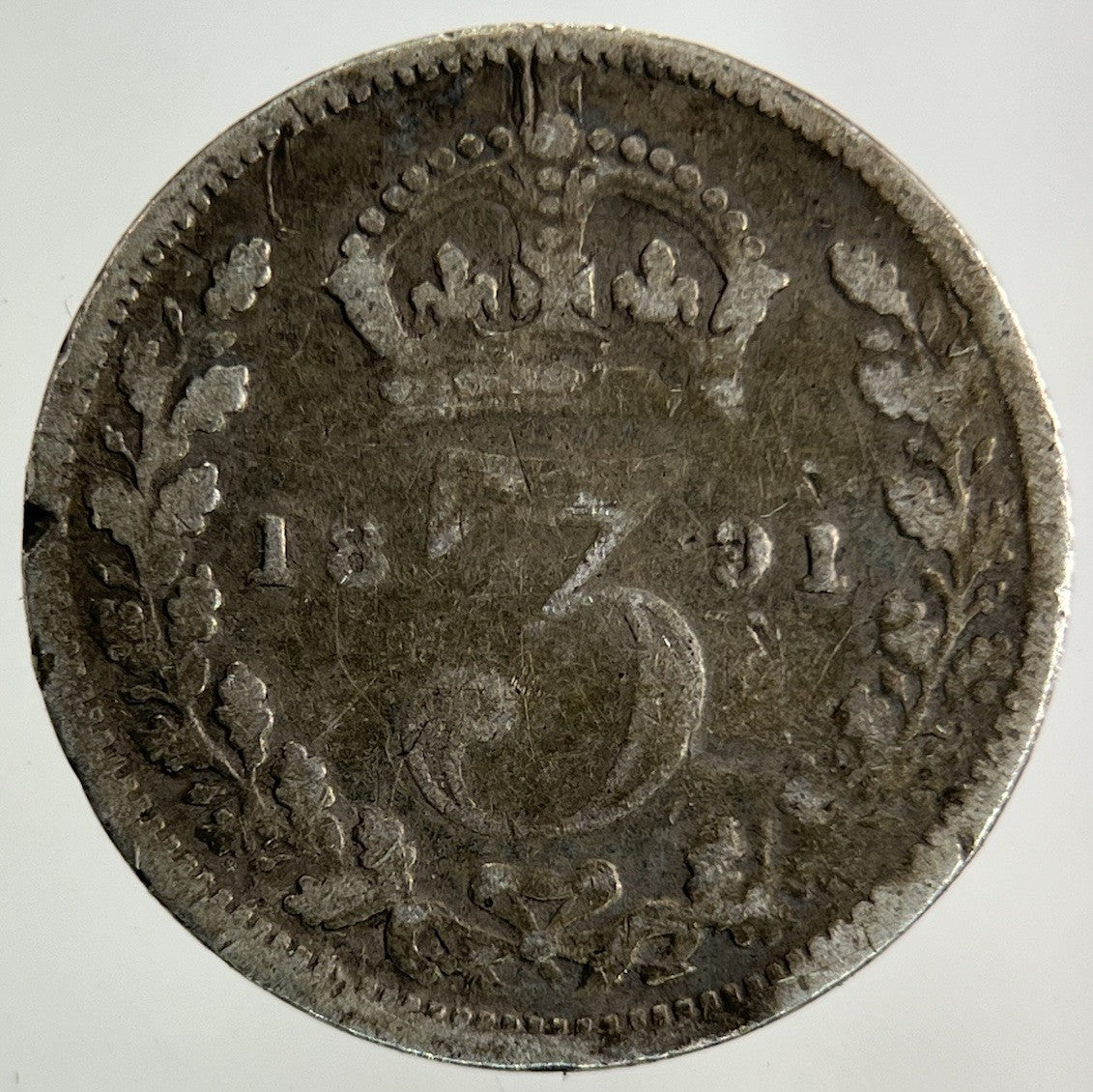 1891 Victoria Threepence Silver Coin | Collectable Grade