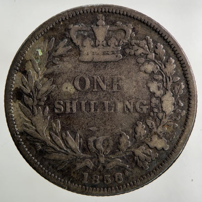 1858 Victoria Shilling Silver Coin | Collectable Grade