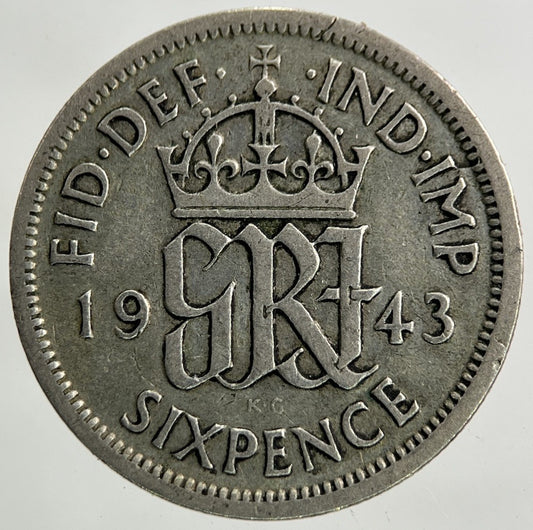 1943 George VI Sixpence Silver Coin | Collectable Grade