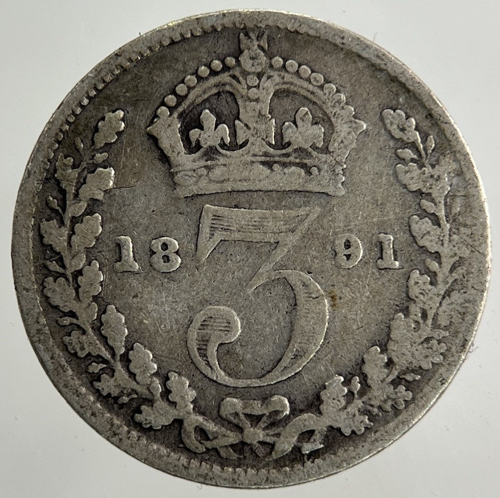 1891 Victoria Threepence Silver Coin | Collectable Grade