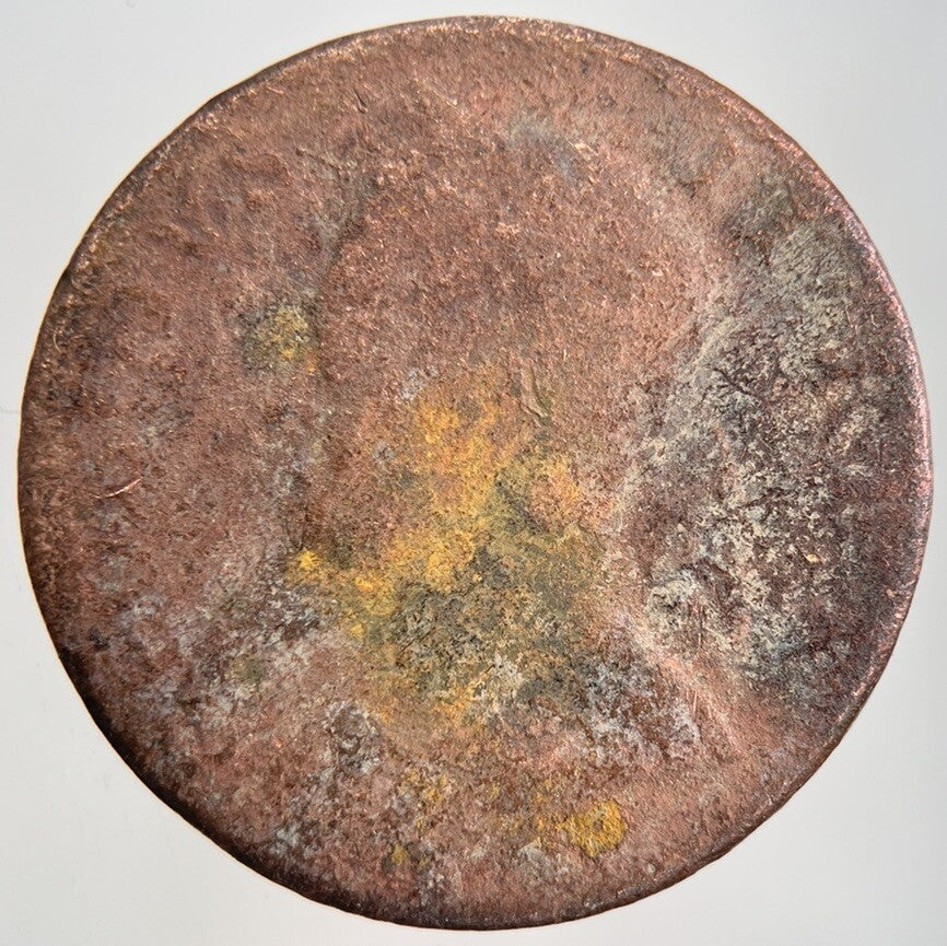 1743 George II 2nd Half - Penny Coin | Worn Grade | a889