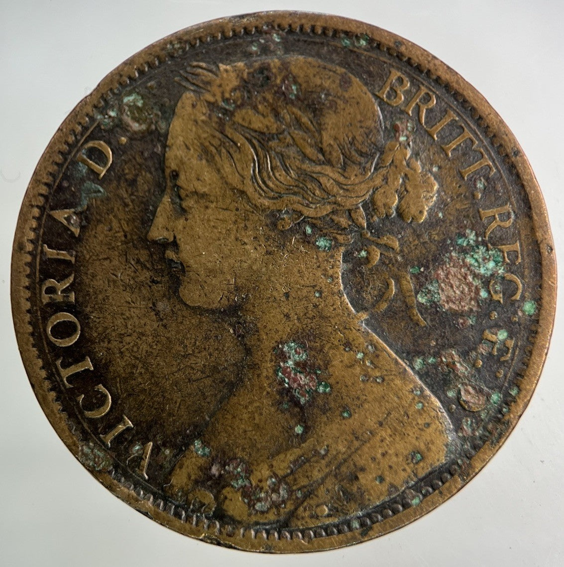 1862 Victoria One Penny Coin | Fine Collectable Grade