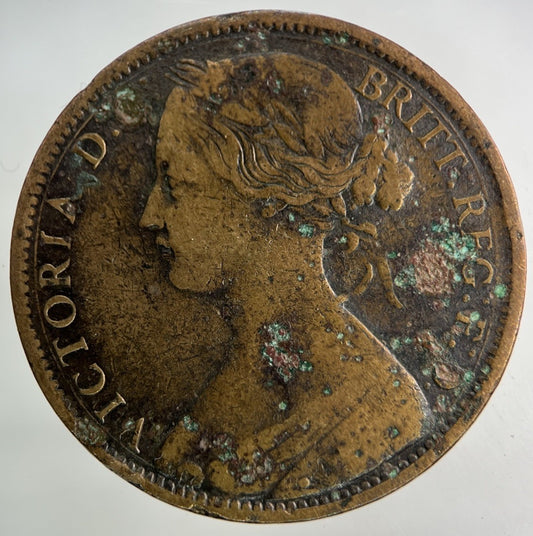 1862 Victoria One Penny Coin | Fine Collectable Grade