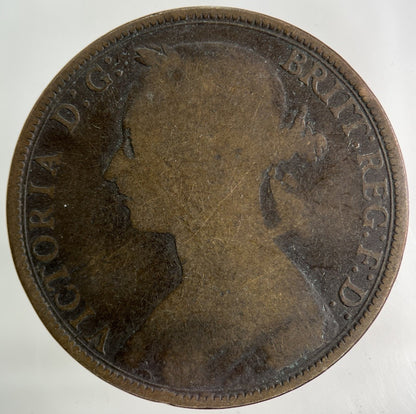 1893 Victoria One Penny Coin | Collectable Grade