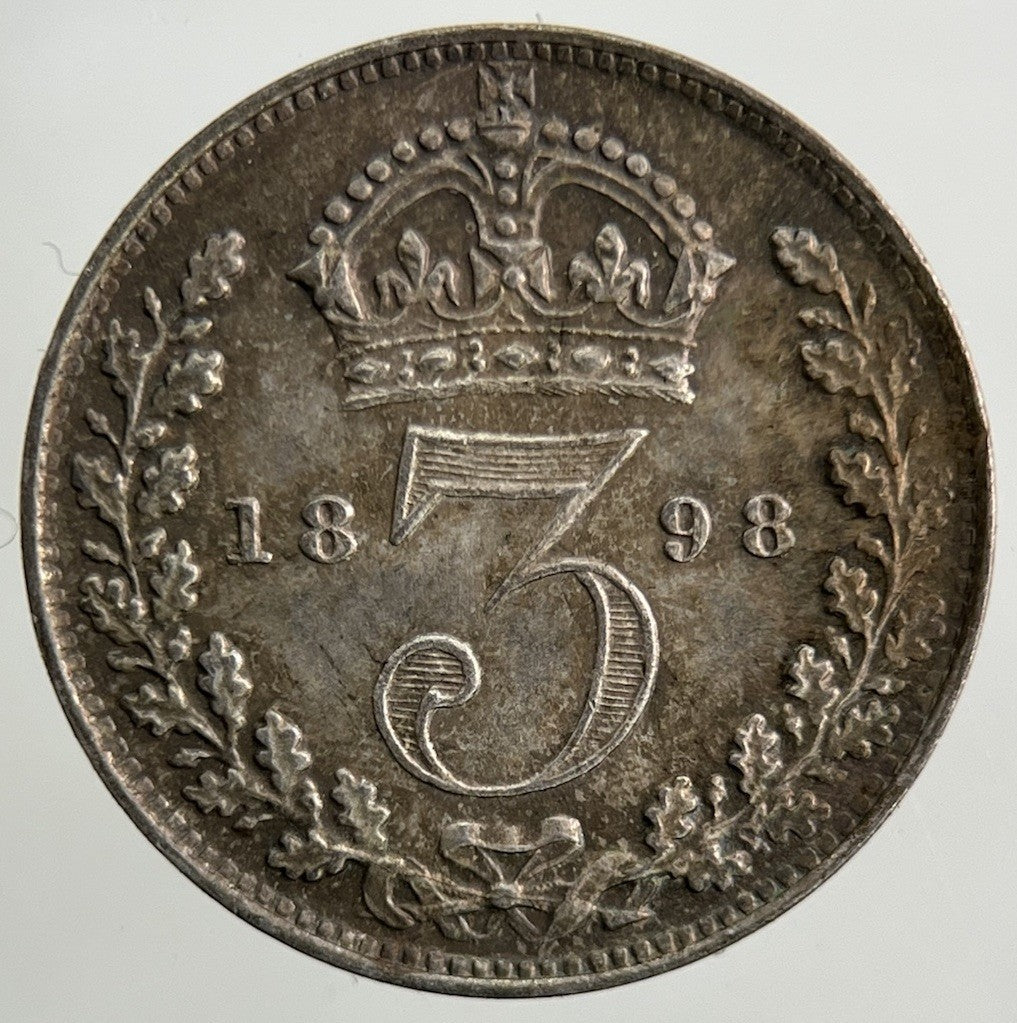 1898 Victoria Threepence Silver Coin | Very High Grade
