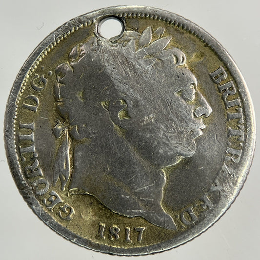 1817 George III 3rd Sixpence Silver Coin | Collectable Grade