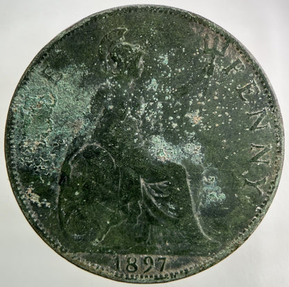 1897 Victoria One Penny Coin | Collectable Grade