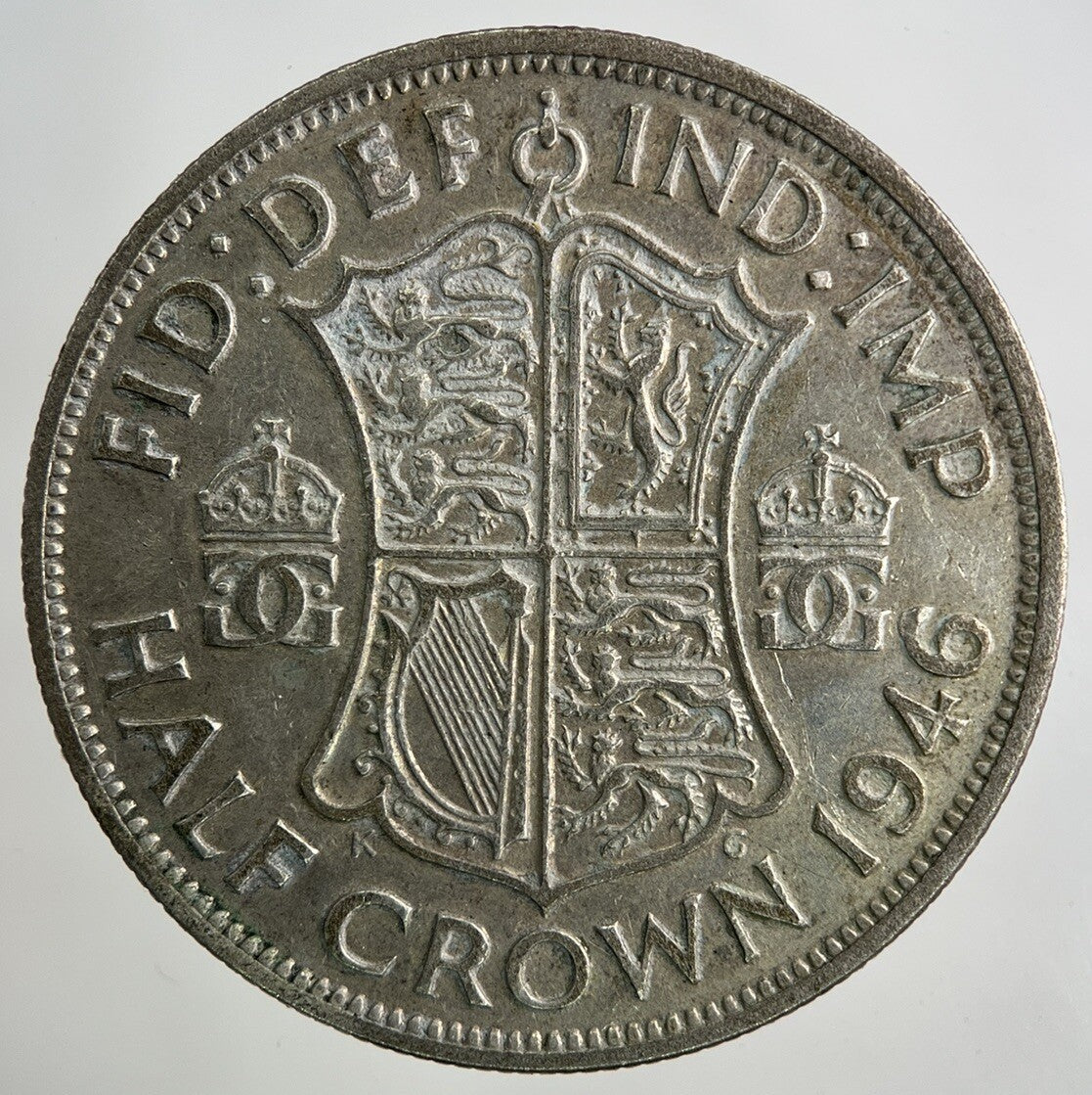 1946 George VI Half - Crown Silver Coin | Fine Collectable Grade
