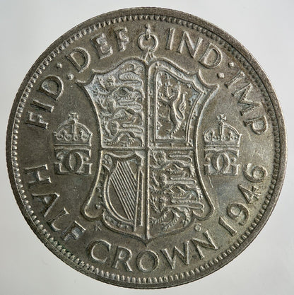 1946 George VI Half - Crown Silver Coin | Fine Collectable Grade