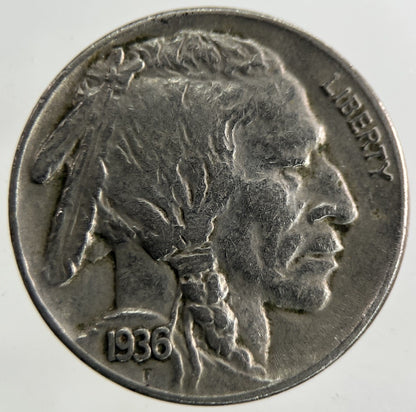 1936 US USA Buffalo Nickel 5 Cents Coin | Very High Grade
