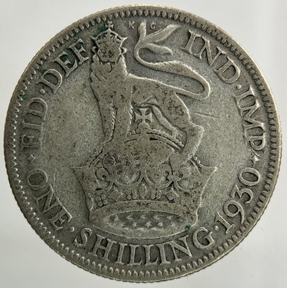 1930 George V Shilling Silver Coin | Fair Grade