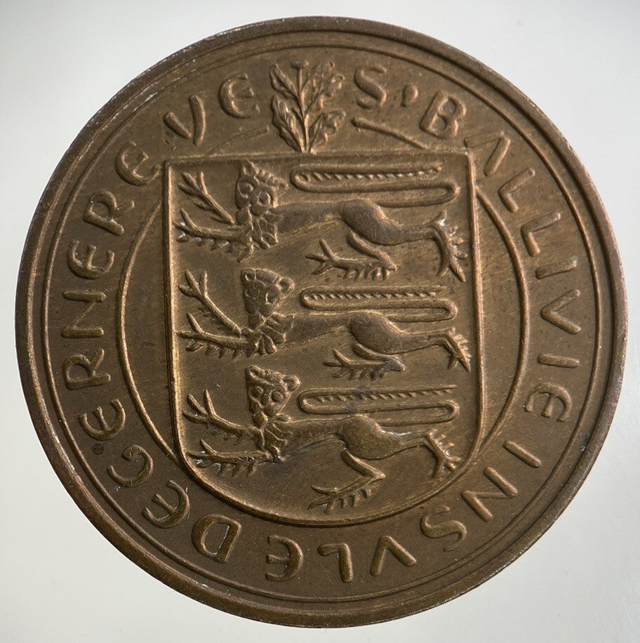 1959 Guernsey 8 Doubles Coin | Fine Collectable Grade