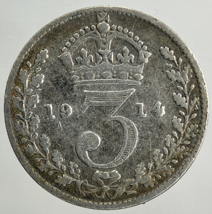 1914 George V Threepence Silver Coin | Collectable Grade