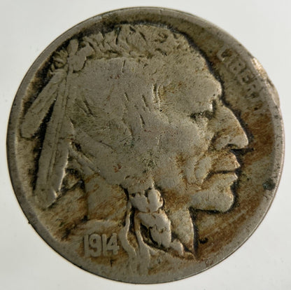 1914 US USA Buffalo Nickel 5 Cents Coin | Fine Collectable Grade