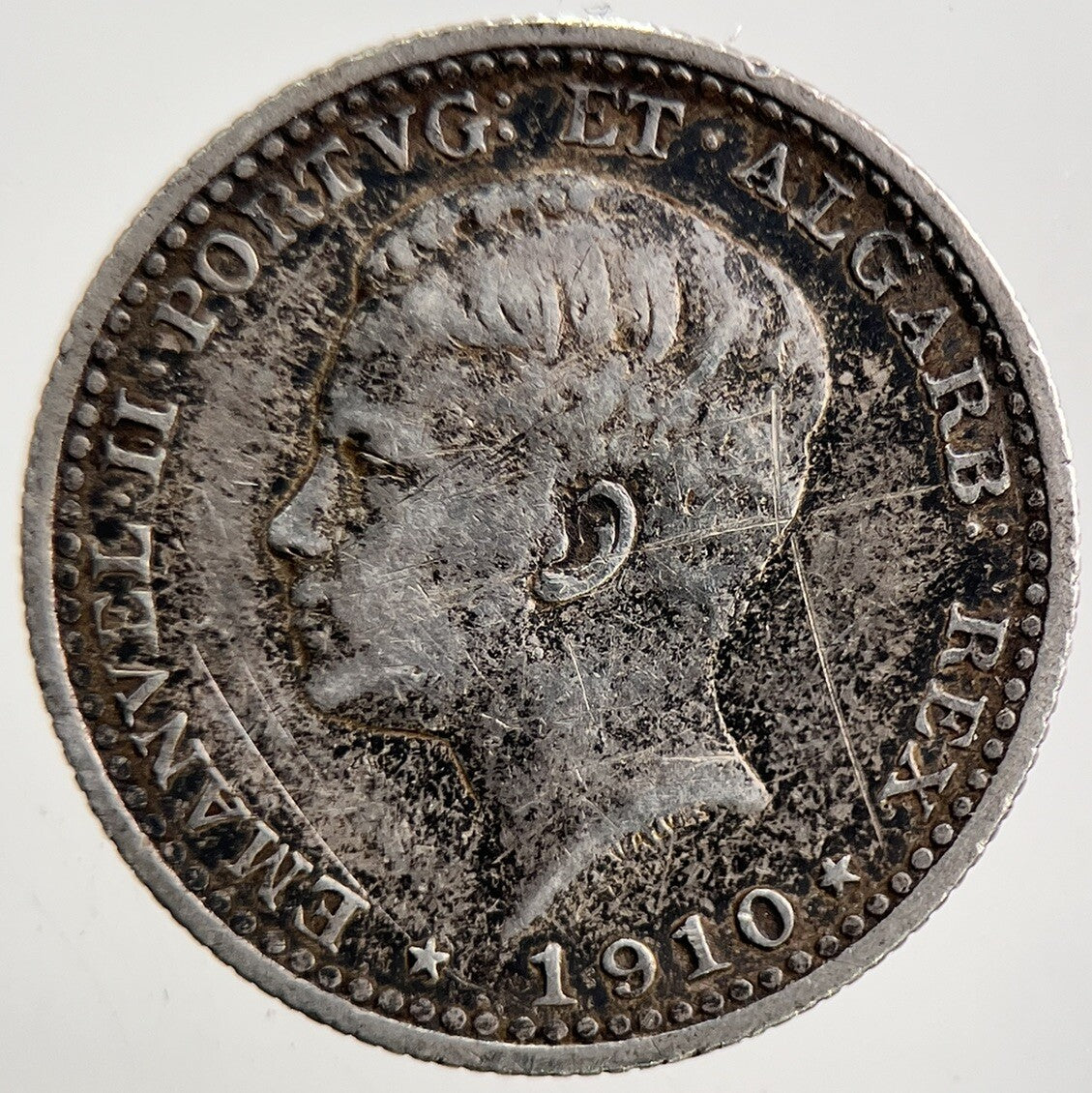 1910 Portugal 100 Reis Silver Coin | Fine Collectable Grade | a3620