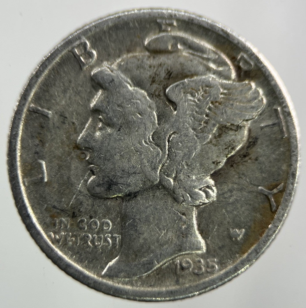 1935 US USA Mercury Dime Silver Coin | Collectable Grade