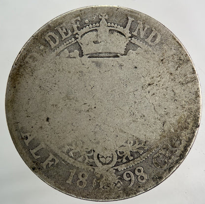 1898 Victoria Half - Crown Silver Coin | Collectable Grade