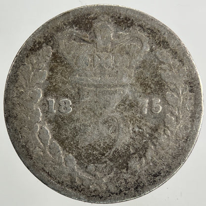 1875 Victoria Threepence Silver Coin | Fair Grade
