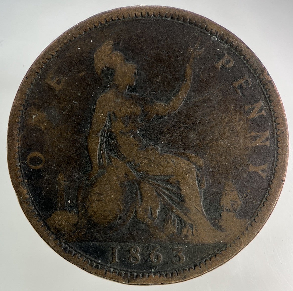 1863 Victoria One Penny Coin | Collectable Grade