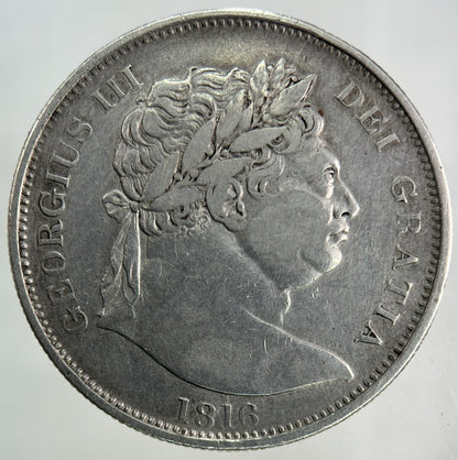 1816 George III 3rd Half - Crown Silver Coin | Very High Grade