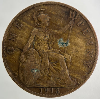 1913 George V One Penny Coin | Collectable Grade