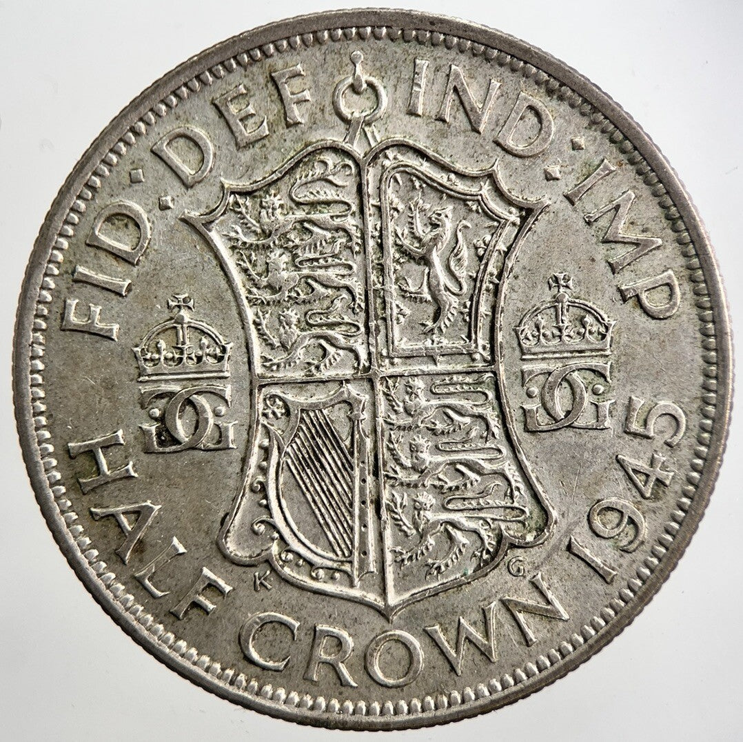 1945 George VI Half - Crown Silver Coin | Very High Grade