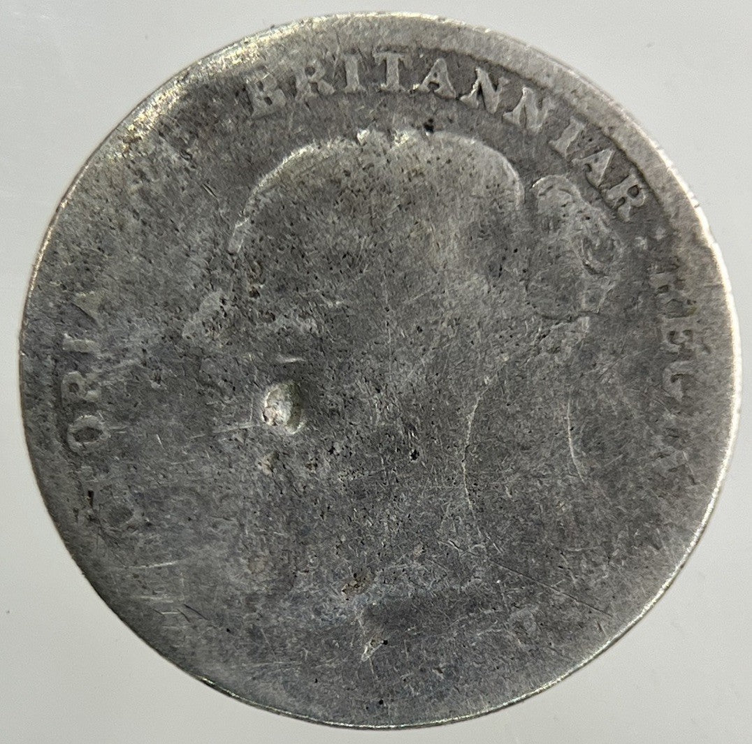 British Victoria Threepence Silver Coin | Worn Grade