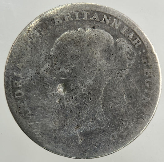 British Victoria Threepence Silver Coin | Worn Grade