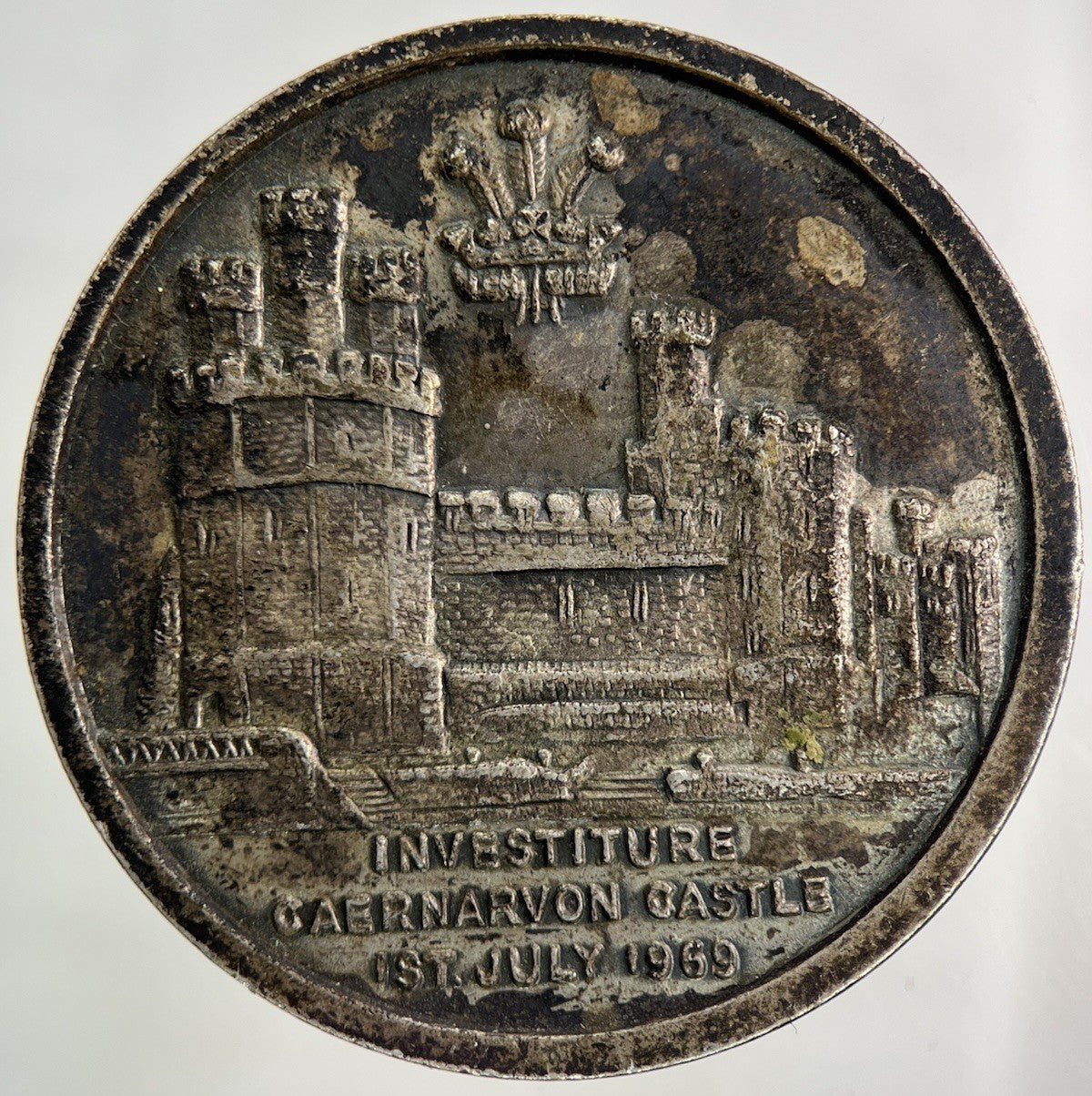 1969 Charles III 3rd Caernarfon Castle Medal Token Coin | Fine Collectable Grade