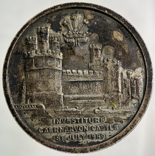 1969 Charles III 3rd Caernarfon Castle Medal Token Coin | Fine Collectable Grade